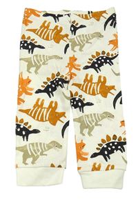 Smetanové pyžamové kalhoty s dinosaury Tu
