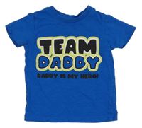 Safírové tričko s nápisem Matalan