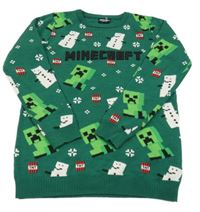 Zelený svetr s Minecraft Primark