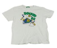 Bílé tričko s teniskou Benetton