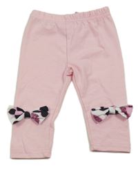 Růžové legíny s mašlemi