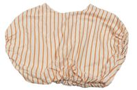 Bílo-oranžový pruhovaný crop top Zara
