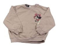 Světerůžová oversize mikina s Minnie Disney