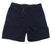 Tmavomodré plátěné kraťasy Denim Co.