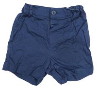 Tmavomodré plátěné chino kraťasy Primark