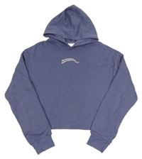 Fialová crop mikina s nápisem a kapucí H&M