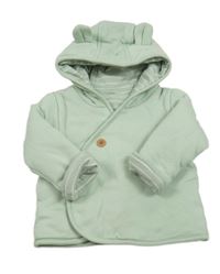 Mintová zateplená zavinovací mikina s kapucí Mothercare