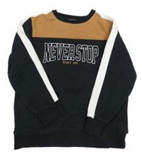 Černo-hnědá mikina s nápisem Nutmeg