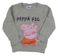 Šedá melírovaná mikina s Peppou