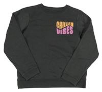 Tmavošedá mikina s nápisem Primark