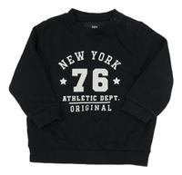 Černá lehká mikina s nápisem a číslem F&F