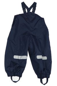 Tmavomodré šusťákové laclové jarní kalhoty Impidimpi