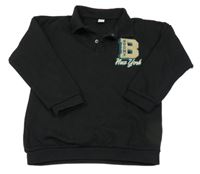 Černá mikina s písmenem a číslem Tu