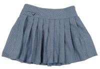 Modro-černá kostičkovaná skládaná sukně Zara