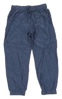 Tmavomodré lehké kalhoty H&M