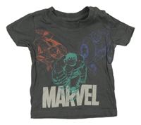 Tmavošedé tričko s Marvel 