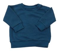Petrolejová žebrovaná mikina Primark