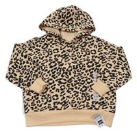 Nové - béžovo-černá leopardí mikina s kapucí dunnes