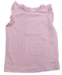 Růžové tričko s volánky F&F