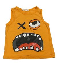 Oranžové tílko s příšerkou H&M