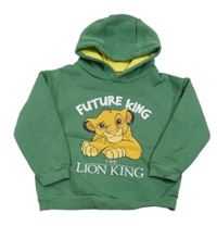 Zelená mikina se Simbou a kapucí zn. Disney