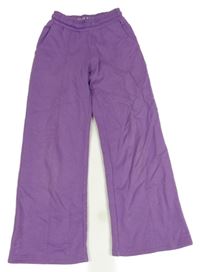 Fialové široké tepláky WE