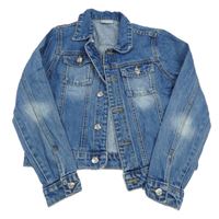 Modrá riflová crop bunda Matalan