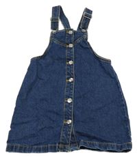 Tmavomodré riflové laclové šaty 