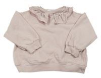 Světlerůžová mikina s límečkem Zara