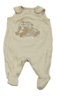 Béžové laclové dupačky s Chipem a Dalem C&A