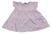 Lila šaty s motýlky Ergee