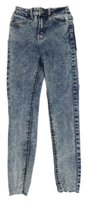 Světlemodré plísňové skinny teplákové rifle 