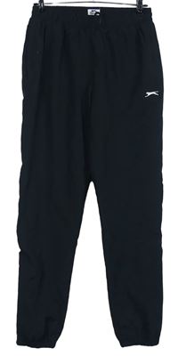 Pánské černé šusťákové kalhoty Slazenger 