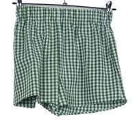 Dámské zeleno-bílé kostkované sukňové kraťasy Shein 