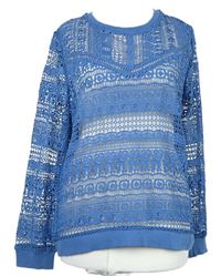 Dámská modrá krajková halenka M&S