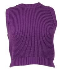 Dámská purpurová svetrová crop vesta Primark 