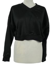 Dámská černá sportovní crop mikina 