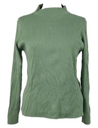 Dámský světlezelený žebrovaný svetr Primark