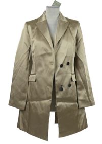 Nové - Dámský béžový saténový kabát H&M