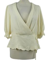 Dámská smetanová peplum halenka Miss Selfridge 