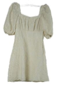 Dámské smetanové vzorované milkmaid šaty Zara 