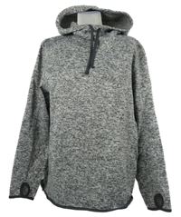 Dámská šedá melírovaná pletená funkční mikina s kapucí Souluxe 