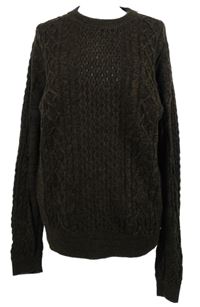 Pánský hnědý vzorovaný svetr Primark 