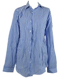 Pánská modro-bílá proužkovaná slim fit košile Primark vel. 16,5