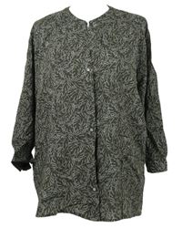 Dámská khaki-bílá vzorovaná halenka Tom Tailor