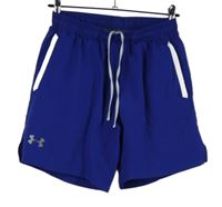 Pánské safírové sportovní kraťasy s pruhy Under Armour 