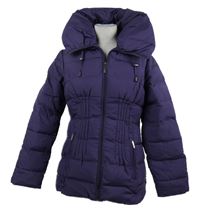 Nové - Dámská fialová šusťáková zimní bunda s kapucí M&S