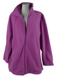 Dámská malinová fleecová propínací mikina vel. 54