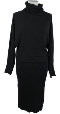 Dámské černé svetrové šaty s rolákem Bodyflirt 