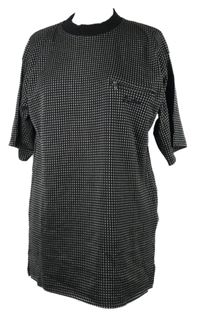 Pánské černo-bílé vzorované tričko Esebio 